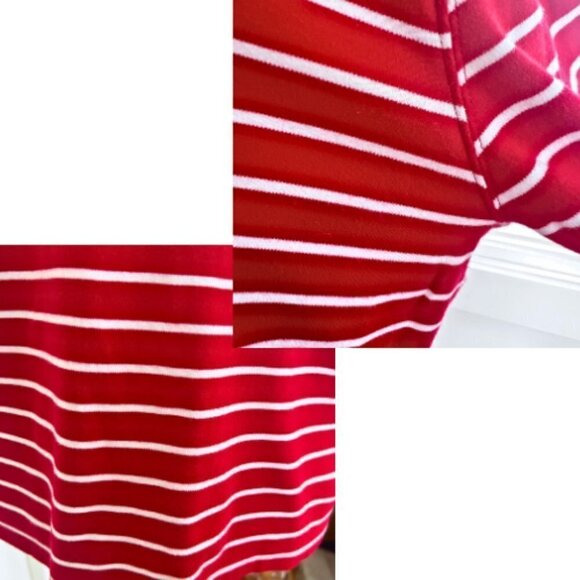 LANDS END Striped Red White Knit Turtleneck Size L - Picture 15 of 15